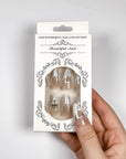 Silver Inferno Press on Nails