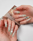 Minty French Press on Nails