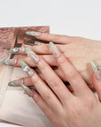 Minty French Press on Nails