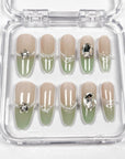 Minty French Press on Nails