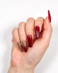 Gilded Crimson Press on Nails