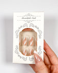 Cream Stripes Press on Nails