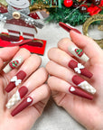 Christmas Velvet Press on Nails