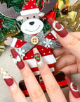Christmas Velvet Press on Nails