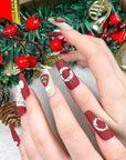 Christmas Velvet Press on Nails