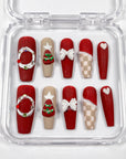 Christmas Velvet Press on Nails