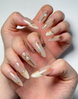 Golden Banquet Press on Nails