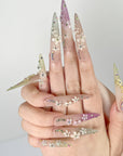 Gradient Spring Flowers Press-On Nails
