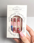 Christmas Red Plaid Press on Nails