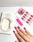 Christmas Red Plaid Press on Nails