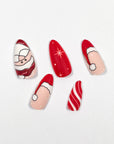 Cartoon Santa Claus Press on Nails