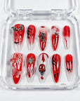 Bloody Rose Skull Press on Nails