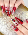 Bloody Rose Skull Press on Nails
