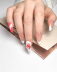 Gentle French Flower Press on Nails