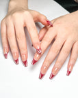 French Stripe Press on Nail