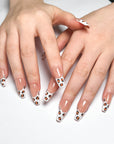 Leopard Print French Press on Nails