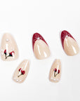 Sweet Cherry French Press on Nails