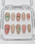 Pink Tulip Bouquet Press on Nails