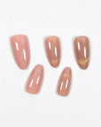 Nude Pink Giltter Press-on Nails