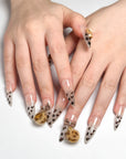 Cute Fluffy Leopard Press on Nails
