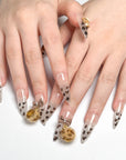 Cute Fluffy Leopard Press on Nails