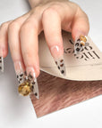 Cute Fluffy Leopard Press on Nails