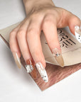 Caramel Polka Dots Press on Nails