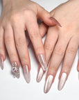 Purple Mist Gem Press on Nails
