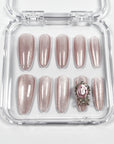 Purple Mist Gem Press on Nails
