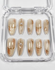 Golden Banquet Press on Nails