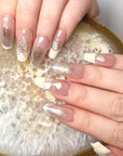 Shining Shell Fragments Press on Nails