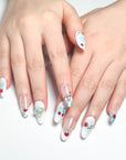 Cherry Blossom Blue Press on Nails
