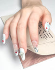 Cherry Blossom Blue Press on Nails