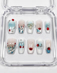 Cherry Blossom Blue Press on Nails