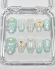 Blue Pearl Ocean Press on Nails