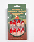 Red Christmas Knot Press on Nails