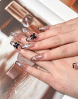 Sweet Black Bow Press on Nails