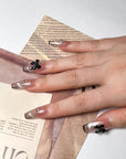 Sweet Black Bow Press on Nails