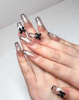 Sweet Black Bow Press on Nails