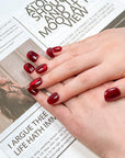 Burgundy Amber Press on Nails