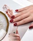 Burgundy Amber Press on Nails