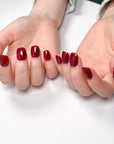 Burgundy Amber Press on Nails