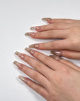 Mocha Bow Press on Nails