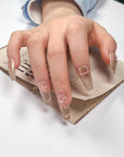 Mocha Bow Press on Nails