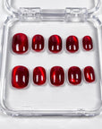 Burgundy Amber Press on Nails