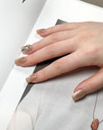 Golden Sunshine Press on Nails