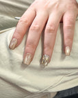 Golden Sunshine Press on Nails