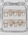 Pink Ballet Slipper press-on nails