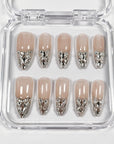Diamond French Tips Press on Nails