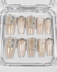 Champagne Rose Press on Nails